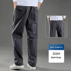 Men's Overalls Cotton Loose Casual Pants Straight Trousers