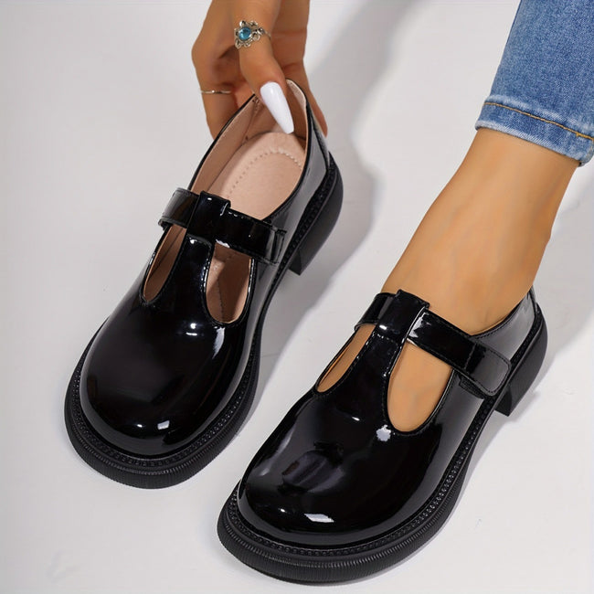 Mary Jane Flats Elegant Loafers With Round Toe Hook Main Image
