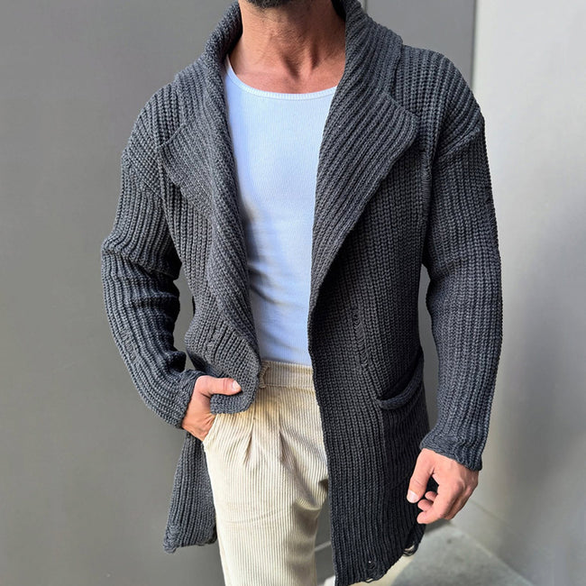 Long Sleeve Slim-fit Mid-length Sweater Cardigan European And American Large Size Hover Image