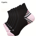Pink 6 pairs / Size S/M (EU-36-42)