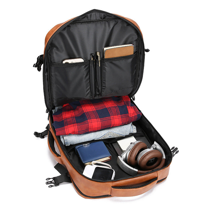 Multi-functional Scalable Computer Bag Solid Color