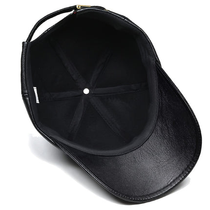 Luxury Top Grain Lambskin Baseball Cap All Season Unisex