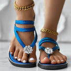 Floral Pattern Flip-Flops Comfortable Casual Summer Beach Slippers - Anklet Not Included