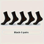 5 Pairs-black / One-size