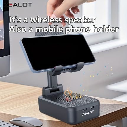 Zealot Z7 Wireless Speaker Phone Holder Dual Pairing USB C