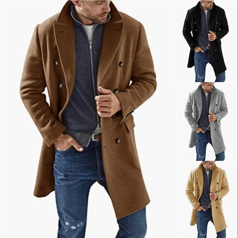 Woolen Men's Coat Warm Padded Jacket