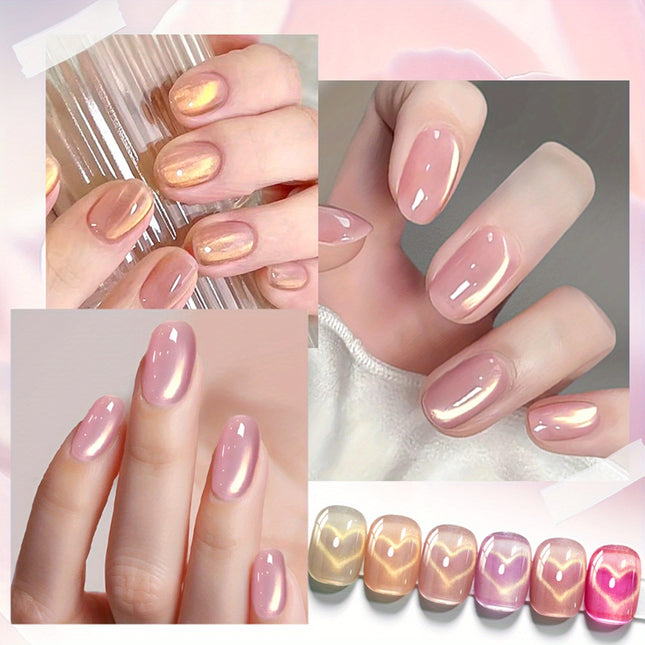 Meet Across Pink Gel Kit 9pc 7ml Glass Magnetic Base Coat
