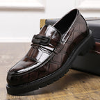 Thick-soled British Fashion Men's Round Head Leisure Leather Shoes
