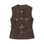 Women's Fashionable Belt Texture Top Vest