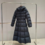 Long Casual Hooded Warm White Duck Down Jacket