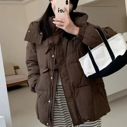 Women Winter Duck Down Coat Relaxed Fit Machine Washable
