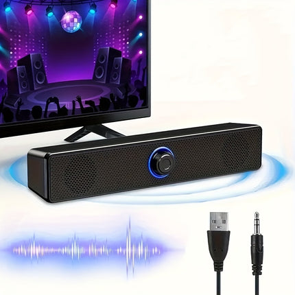 USB Powered Computer Speakers With Subwoofer Bass Boost