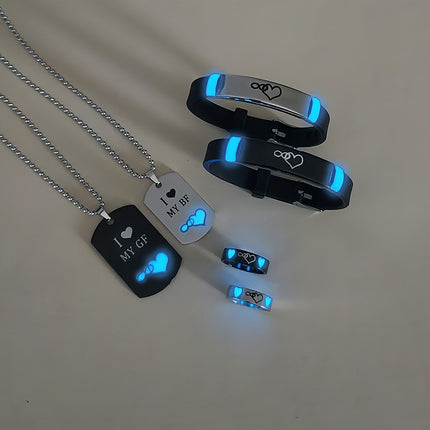 Luminous Love Infinity Jewelry Set 6 Pieces For Couples