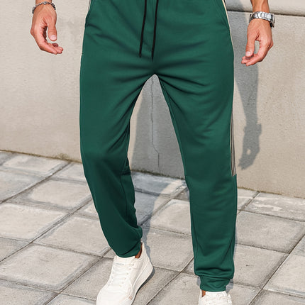 Mens Lightweight Breathable Athletic Joggers Side Straps