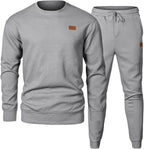Men's Sports Casual Versatile Round Neck Sweater Set