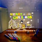 Acrylic DIY Note Board LED Night Light Creative Message Board Holiday Lamp With 7Pens USB LED Desk Lamp Note Daily Moment Painting Lamp