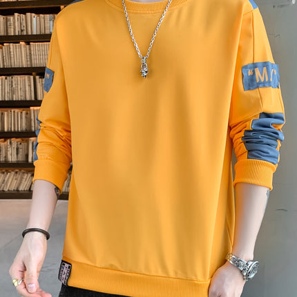 Mens Athletic Long Sleeve Colorblock Shirt Black Green