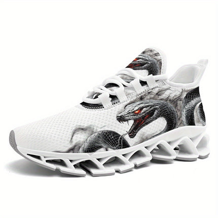 Mens Snake Year Sneakers Wide Fit Breathable Mesh Upper