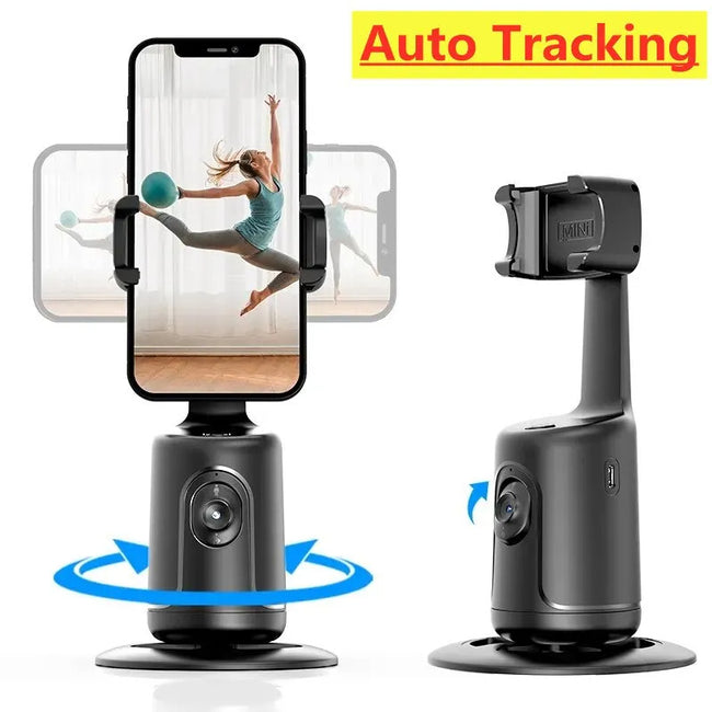 360 Auto Face Tracking Gimbal AI Smart Gimbal Face Tracking Auto Phone Holder For Smartphone Video Vlog Live Stabilizer Tripod Hover Image