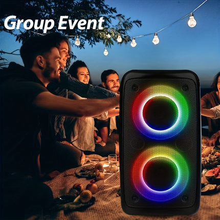 High Power Wireless Speaker Subwoofer Disco Lights Outdoor