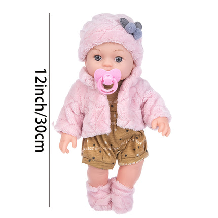 Realistic Reborn Baby Doll 12 Inch Hat Socks Pacifier Gift