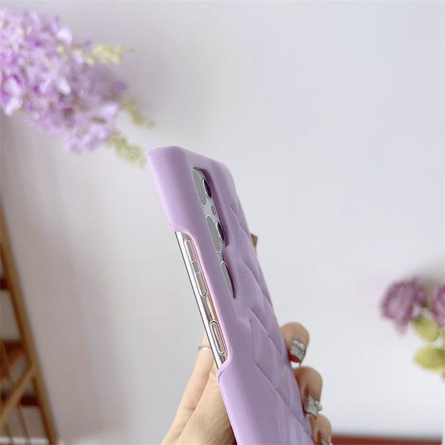 Diamond Plaid Phone Case Leather Phone Protective Case Main Image