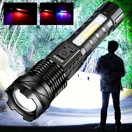 Multifunctional Outdoor Flashlight Telescopic Zoom LED