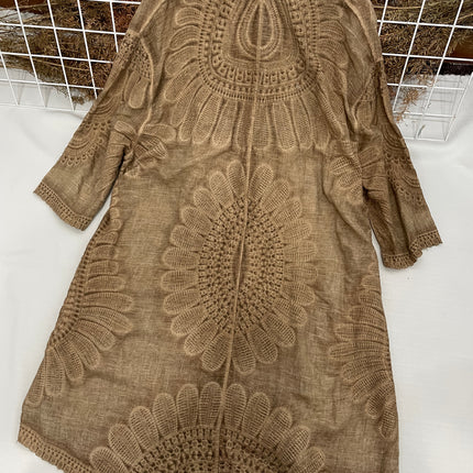 Elegant Vintage Floral Button Front Cardigan Sweater Office