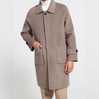 Wool Reversible Woolen Coat Men's Mid-length Single-breasted Baggy Coat