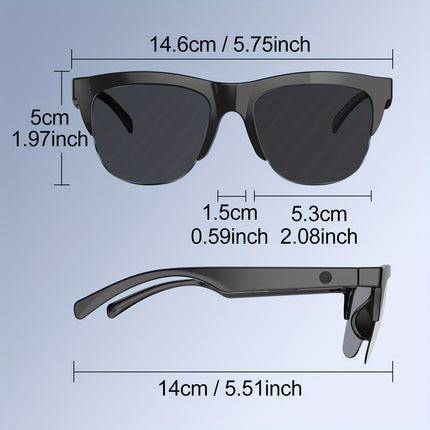 Wireless Smart Audio Glasses With Touch Control Microphone
