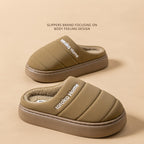 New Cotton Waterproof Plush Autumn And Winter Warm Non-slip Platform Fleece Lined Cotton Shoes
