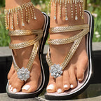 Floral Pattern Flip-Flops Comfortable Casual Summer Beach Slippers - Anklet Not Included