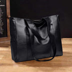 Retro High Sense Soft Leather Tote Simple Versatile Handbag Commuter Texture Ladies Underarm Bag