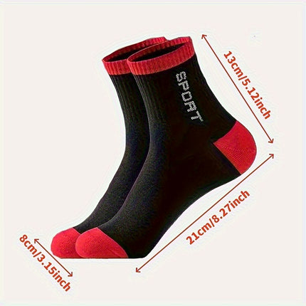 Men's All Season Sports Socks 20 Pairs Breathable Polyester