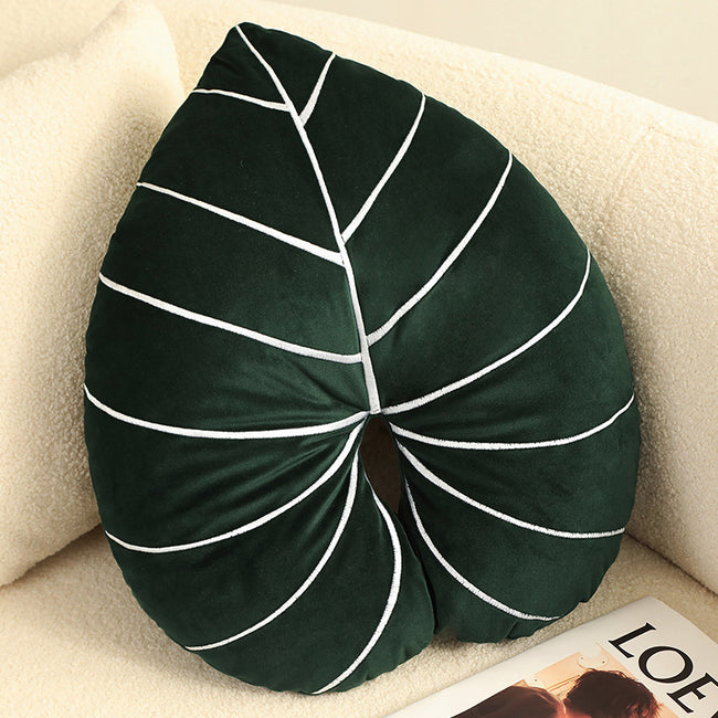 Green Plant Pillow Home Philodendron Hover Image
