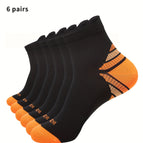 Orange 6 Pairs / Size S/M (EU-36-42)