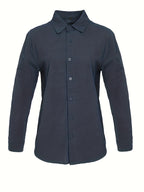 Loose Colored Lapel Long-sleeved Casual Men's Shirt For Teenagers