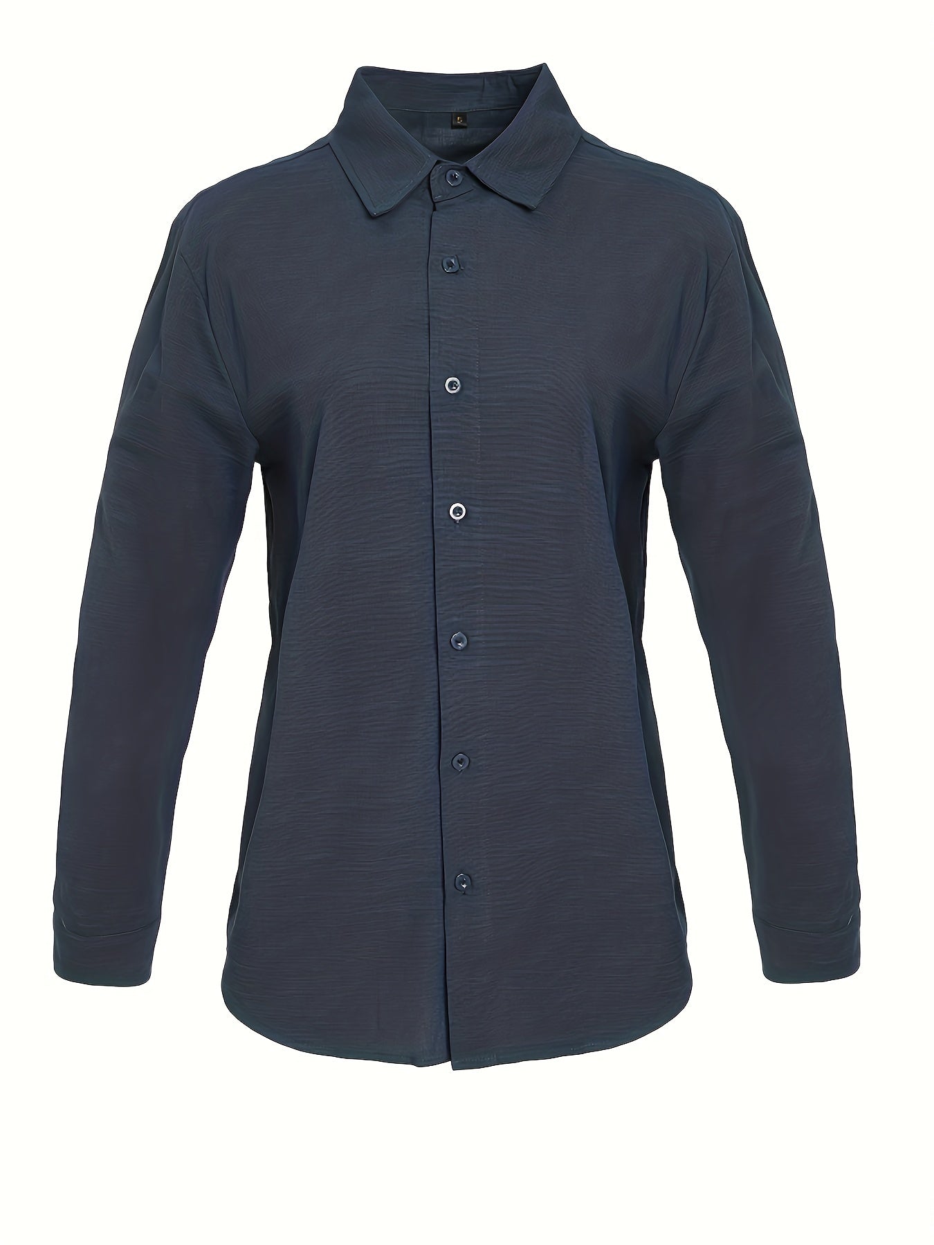 Loose Colored Lapel Long-sleeved Casual Men's Shirt For Teenagers