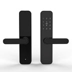 Wooden Door Fingerprint Lock Graffiti Pass