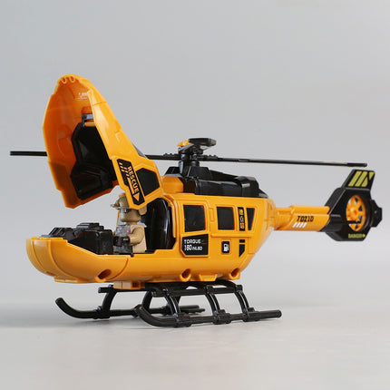 Yellow Helicopter Model Desk Accessory ABS Plastic 1 Piece