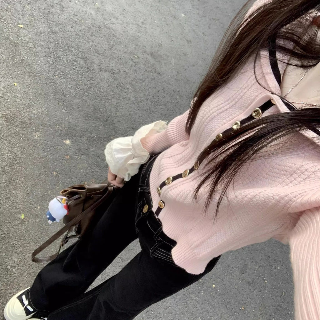 Off-shoulder Sweater Cardigan Cute Youth-looking