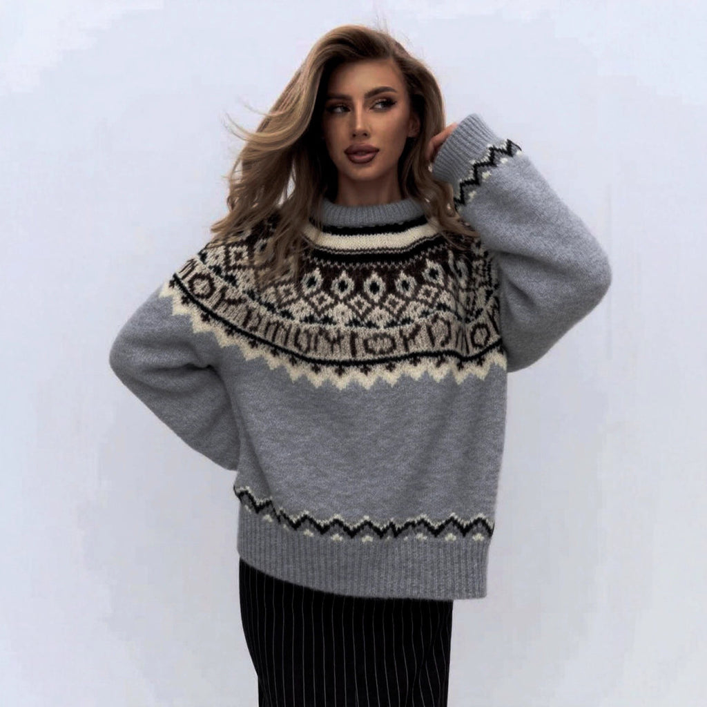 Pattern Soft Glutinous Plush Atmosphere Sweater Women's Clothing